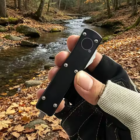 UTX-70 Mini Micro OTF Tech Knife UT85 Serie D2 Blade CNC Aluminum Handle Outdoor Self Defense Tactic