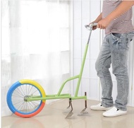 Cangkul Roda Penggembur tanah Dengan 4 alat pertanian