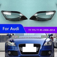 For Audi TT TTS TT RS 2008-2014 Headlight Cover Transparent Lampshdade Headlamp Shell Plexiglass Rep
