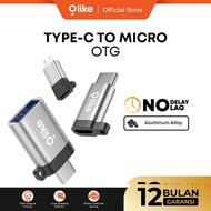 OLIKE Type-C & Micro USB OTG Adapter | OTG01 OTG02 OTG03 OTG04 | Black Silver - Type-C TO Micro, Mic