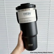 Tyeso Thép Không Gỉ 2 Lớp Cách Nhiệt Cà Phê Tumbler Lạnh Nóng Giữ Nhiệt Nước Xe Du Lịch Cốc Hút Chân