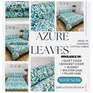 AZURE LEAVES | DUVET | BEDSHEET | BLANKET | PILLOW | BOLSTER