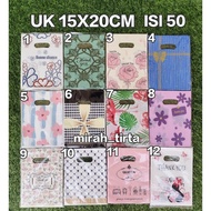 15x20cm 15x20 patterned plastic bag, pond olshop plastic bag. Plong motif 15 . Imported hole bag
