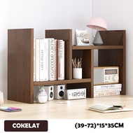 Rak Buku Mini Atas Meja Rak Portable Serbaguna Minimalis Ekonomis