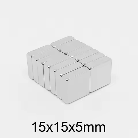 15x15x5 mm Block Strong Powerful Magnets N35 Rectangular Rare Earth Neodymium Magnet 15x15x5mm 15*15