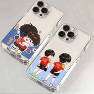 Satou Hug Suitable for Apple iPhone15/14promax Phone Case 13/12 Soft Rubber Transparent Case 15plus