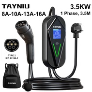 TAYNIU Type2 EV Charger 3.5KW 16A 3.5M Electric Car Charger UK 3Pin Plug for Electric Vehicle Car