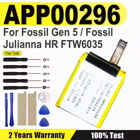 Replacement Battery For Apack APP00296 for fossil Gen 5 /Fossil Julianna HR FTW6035 310mAh 3.8V +Too