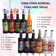 Jus Kordial Ding Fong 760ml Thai/ Flavored Drink Juice/ Ice Blended Juice/ Air Perasa Ding Fong Kord