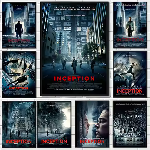 Classic Science Fiction Film Poster I-Inception Wall Art Print For Living Room Bedroom Imagined Worl