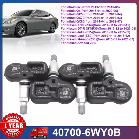 TPMS 40700-6WY0B Tire Pressure Monitor Sensor for Infiniti Q70 Qx QX50 QX70 QX80 Nissan 370Z GT-R Ju