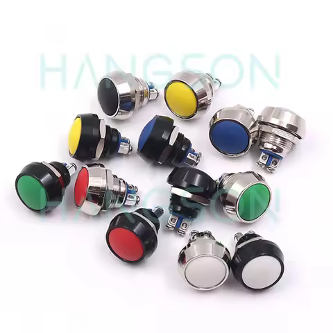 Push Button Switch 12MM Dome Head Momentary Push Button Switch Screw Terminal Push Button 3A 220V So