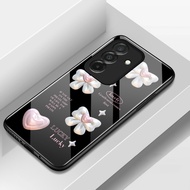 Casing hp For Samsung A26 5G A17 5G M17 5G F17 5G F36 5G M36 5G Heart Ribbon Creamy Korean Style Har