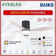 [FREE INSTALLATION] DAIKO DC Haga 42"/48"/52" with Dimmable Tri-Color LED Powered by Philips (With/ Without LED)