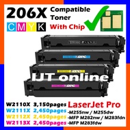 Compatible Color Toner HP 206A W2110X W2110A 206X HP206X Color Laserjet Pro MFP M282nw M283fdw M255d