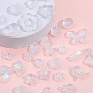 AB Glitter Beads AB Bear Butterfly Flower Love Ribbon Acrylic Monte Bead/