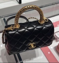 🔥大熱 Chanel Coco handle mini flap bag （gold handle)