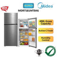 2026 NEW Midea Refrigerator 2 Door Inverter 490L Fridge Peti Sejuk Media Peti Ais 2 Pintu Inverter M