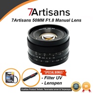 7artisans 50mm F1.8 Lens 7artisan 50 mm f/1.8 for Mirrorless CANON EF M / sony E FUJIFILM X/ MICRO F