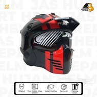 Helm JPX MX 726 R MX 04 Black Red Glossy