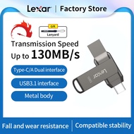 Lexar Type-C USB แฟลชไดรฟ์เมกะไบต์/วินาที USB 3.1โลหะสองพอร์ตแฟลชไดรฟ์32GB 64GB 128GB 256GB สำหรับโทรศัพท์มือถือคอมพิวเตอร์