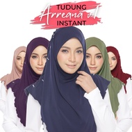 YULIAQARIRA, ARREANA V1 Tudung Sarung Instant, Plain, Murah, XL, Bermanik & Pleated (Hijab)