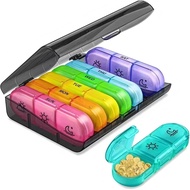 Med Kit Organizer 1 Set Pill Box 7 days Organizer 21 grids 3 Times One Day Portable Travel with Larg