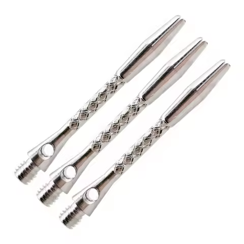 Fox Smiling 3/6PCS Sliver Black Darts Shafts Aluminium 45mm 2BA Dart Shaft For Professional Darts Ni