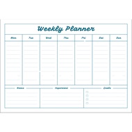 Undated Aesthetic Minimalist Weekly Planner A4 Size Landscape