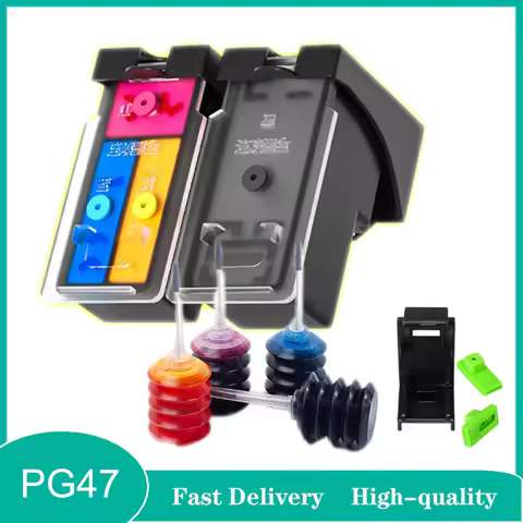 Vilaxh pg47 cl57 Refilled withInk Cartridge PG-47 CL-57 for canon pixma cartridge E400 E410 E460 E47