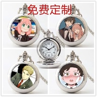 Pocket Watch Two-Dimensional Student Clock Watch Teenager Children Jumping Spy Play House Necklace