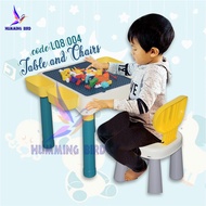 Hummingbird LQ8004 Kids Table and Chairs with FREE Sembo Blocks Toy