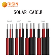 Risin Solar Cable PV Panel Wire UV Resisitant XLPE Insulation Solar DC Cable Factory 4mm2 6mm2 10mm2