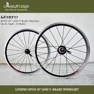 CS168ph LITEPRO KFun Rim 16” (349) 20H V-Brake Wheelset 1PAIR Bicycle Parts & Accessories