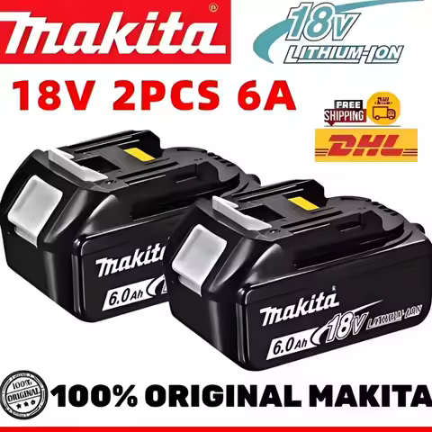 Original 18V Makita 5Ah 6Ah Ah Rechargeable Battery for Electric Tool, Replaceable Battery +charger