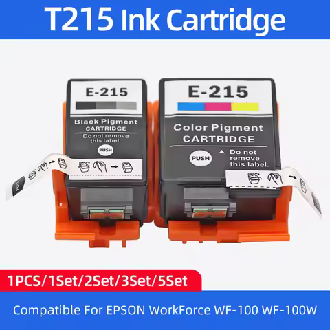 1PCS~10Set T215 T-215 215 Ink Cartridge for Epson WorkForce WF-100 WF100 WF-100W WF100W Mobile Print