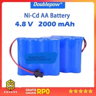 Doublepow Battery Pack RC Toy Battery AA Ni-CD SM Plug 2000mAh 4 Pack - YZ2000 Original 99Square