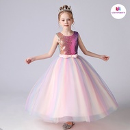 Summer Korean Princess Girl Dress Long Girl Dress Dress Children Dress Performance Dress