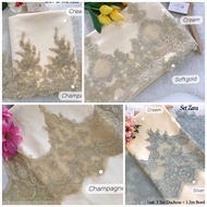 🔥SET JIMAT DUCHESS CREAM CHAMPAGNE🔥 BORDERLACE, BAJU PENGANTIN, LACEMEWAH NIKAH, HANTARAN, LACE, NET