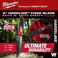 MILWAUKEE 5" HARDLINE Fixed Blade Knife Include Sheath With Belt Clip - 48221928 / 48-22-1928