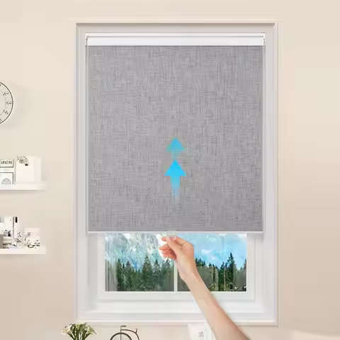 100 Blackout Roller Window Shades Window Blinds Cordless with Thermal Insulated UV Protection Fabric