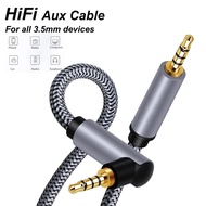 3.5Mm Jack Audio Cable Stereo Extension Cable Aux Cable -Plated Hifi Audio Line 90 Degree Car Aux Ca