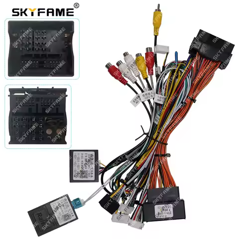 SKYFAME Car 16pin Wiring Harness Adapter Canbus Box Decoder Android Radio Power Cable For BMW X3 X4 