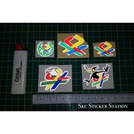 Sticker Pangkah Benetton (Padi / Burung / Pangkah Logo) Reflective Size Kecil