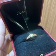 Cartier 卡地亞 LOVE 玫塊金戒指 細款