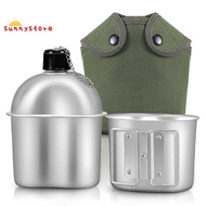 Outdoor Canteen Cookware Set Canteen Cup Portable Water Bottle with Grab Handle Cup for Outdoor Camping Hiking