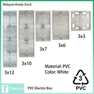 Mounting Box Internal Box/ Electrical Box/ Wall Mount/ Surface Box/ PVC Box 3x3 3x6 3x7 3x10 3x12