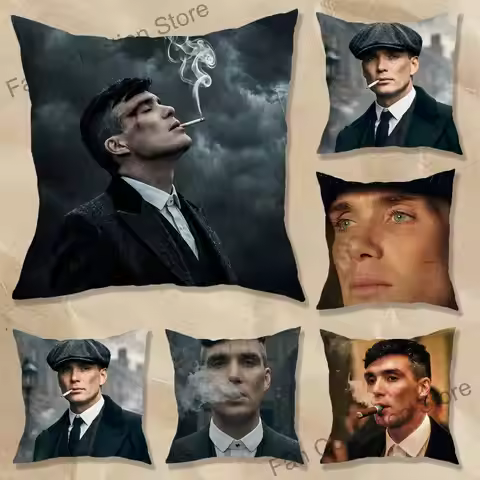 Thomas Moive P-Peaky B-Blinders Pillow Case Cushion Cover Home Decor Birthday Gift Pillowcover