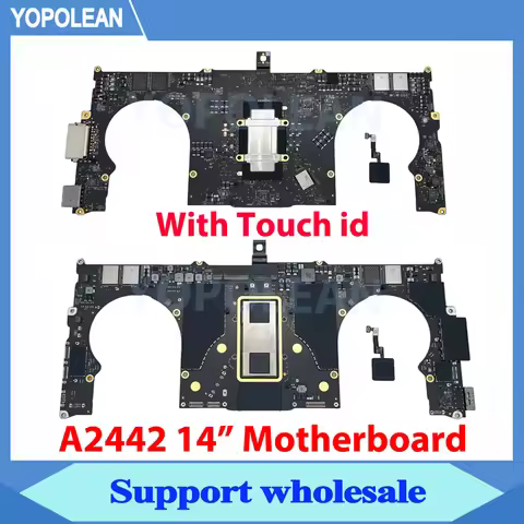 Laptop A2442 Motherboard 16G 32G 512G 1TB SSD For Macbook Pro 14 inch M1 Pro Max A2442 Logic Board 8