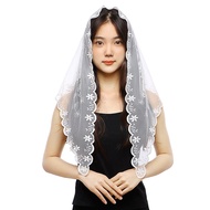 selendang sulam klasik bahu veil sulam veil lace bridal veil church veil veil katolik chapel veil